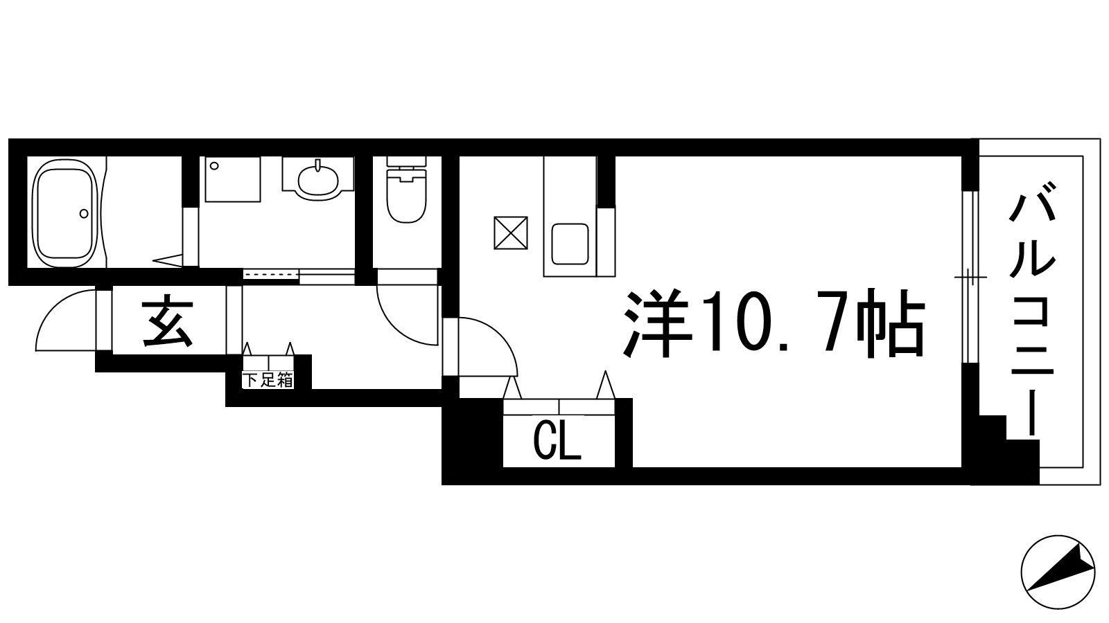 ラフェリオ1059(ワンルーム/1階)の間取り写真