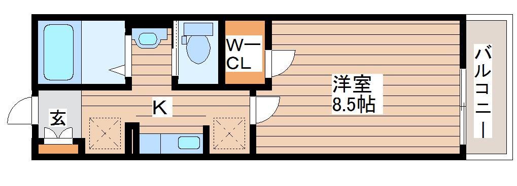 ブリーズコート(1K/1階)の間取り写真