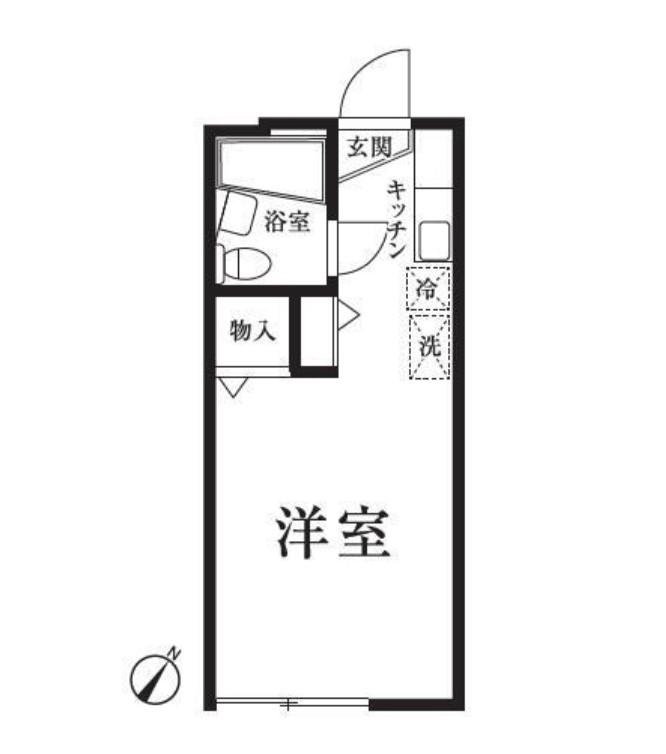 ポルシェ成増(ワンルーム/2階)の間取り写真