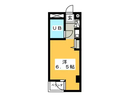 キャッスルマンション狭山祇園(ワンルーム/4階)の間取り写真