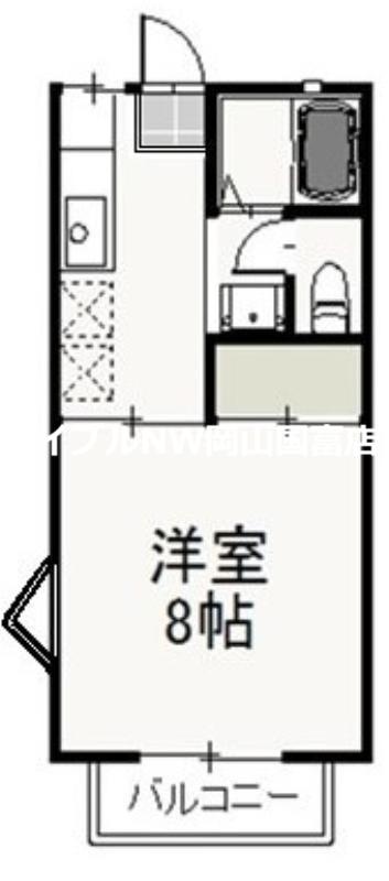 S・T・VILLA TSUSHIMA B(1K/1階)の間取り写真