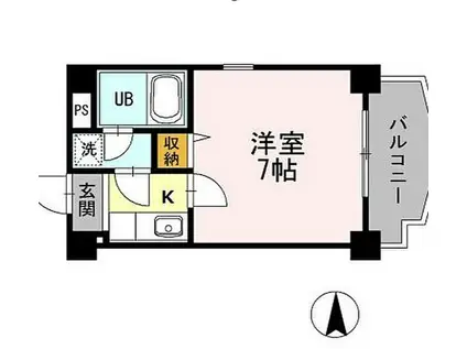 シーポート西公園(ワンルーム/3階)の間取り写真