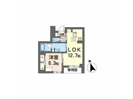 シャーメゾン クオリスタ(1LDK/1階)の間取り写真