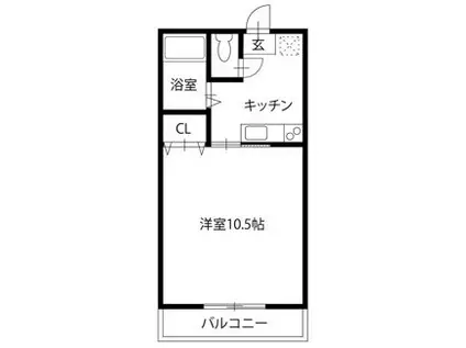 ドリーム館(1K/3階)の間取り写真