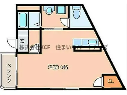 コンフォールHI(1K/3階)の間取り写真