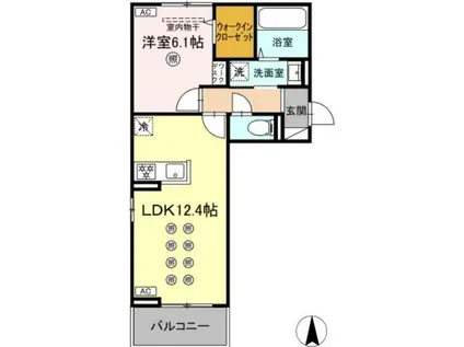 SOLAIRE(1LDK/3階)の間取り写真
