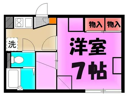 東武伊勢崎線 大袋駅 徒歩12分 2階建 築19年(1K/1階)の間取り写真