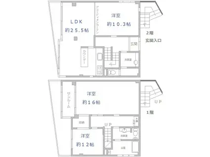 ビューテラス小日向(3LDK/1階)の間取り写真
