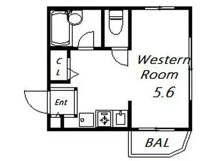 ビリオン有瀬(ワンルーム/2階)の間取り写真