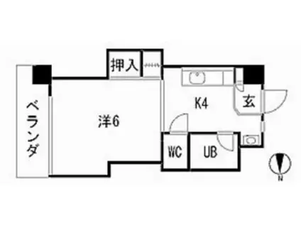 YS松本(1K/4階)の間取り写真