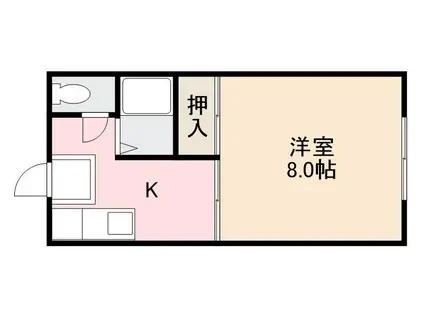 ホワイトハイツ松井(1K/2階)の間取り写真