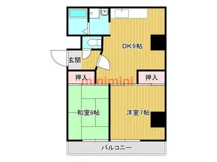 STマンションIII(2DK/4階)の間取り写真