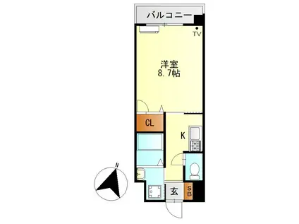 クレアメゾン本町(1K/7階)の間取り写真