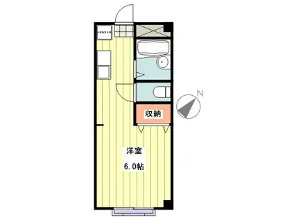 シェマメール・E(1K/1階)の間取り写真