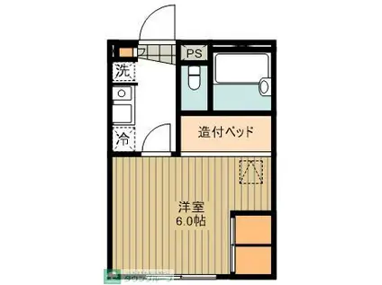 プライムコート中神(1K/1階)の間取り写真