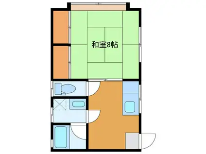 マイ・プチ・リバー(1K/1階)の間取り写真