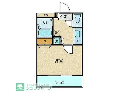 シンシア蒲田ステーションプラザ(1K/3階)の間取り写真