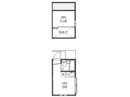 アーバンプレイス沼袋IV-A(ワンルーム/2階)の間取り写真