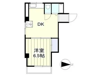 仙台市地下鉄南北線 勾当台公園駅 徒歩9分 5階建 築51年(1DK/2階)の間取り写真