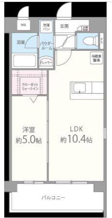 イーハトーブ櫛原(1LDK/5階)の間取り写真