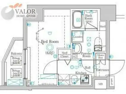 ラフィスタ横浜井土ヶ谷 405(1K/5階)の間取り写真