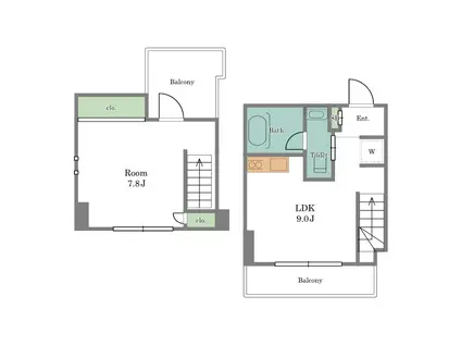 東京メトロ丸ノ内線 中野新橋駅 徒歩2分 5階建 築15年(1K/4階)の間取り写真