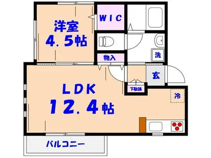 市川南3丁目の(1LDK/3階)の間取り写真