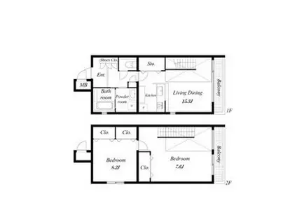CELEBRATION SAKURAYAMA(2LDK/1階)の間取り写真