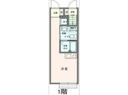COSMO VILLA CHOFU(ワンルーム/1階)の間取り写真