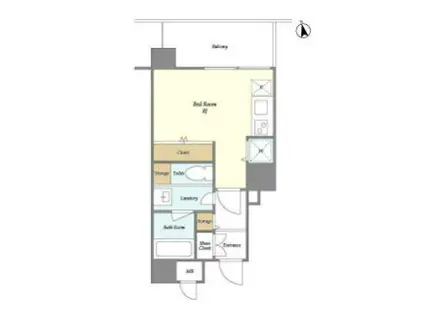 エルスタンザ白金台(ワンルーム/2階)の間取り写真