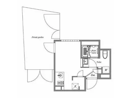 ASTILE用賀II(ワンルーム/1階)の間取り写真