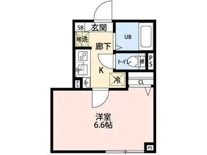 興野2丁目計画 C棟(1K/1階)の間取り写真