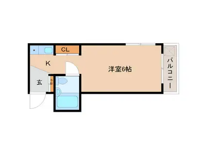 パール神田中(ワンルーム/3階)の間取り写真