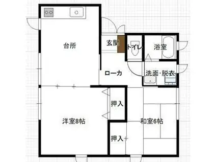 ビラージュ・リラ(2DK/2階)の間取り写真