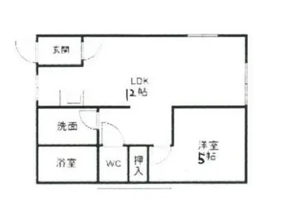 粋昌ハウス(1LDK/3階)の間取り写真