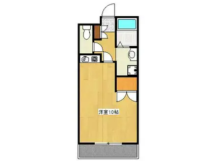 パレット新屋敷(ワンルーム/1階)の間取り写真