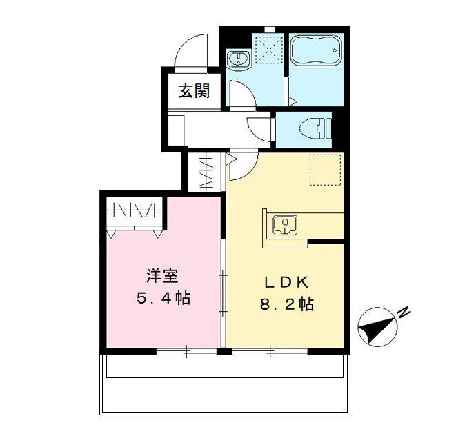 LUCE SOLARE(1LDK/1階)の間取り写真
