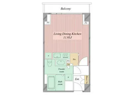 ミュプレ矢場町(ワンルーム/13階)の間取り写真