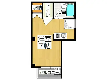 ダイシンFビル(1K/4階)の間取り写真