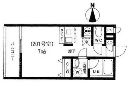 リヴィールマンションIII(ワンルーム/5階)の間取り写真