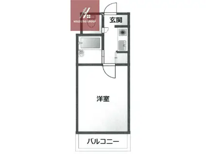 ファミーユ今里(1K/10階)の間取り写真