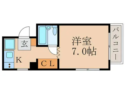 メルディアキューブ観月橋 A棟(1K/5階)の間取り写真