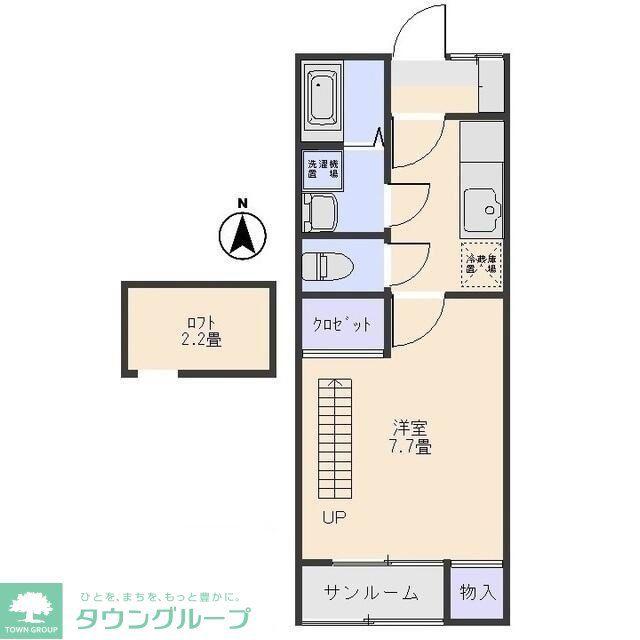 ルシエールA(1K/2階)の間取り写真