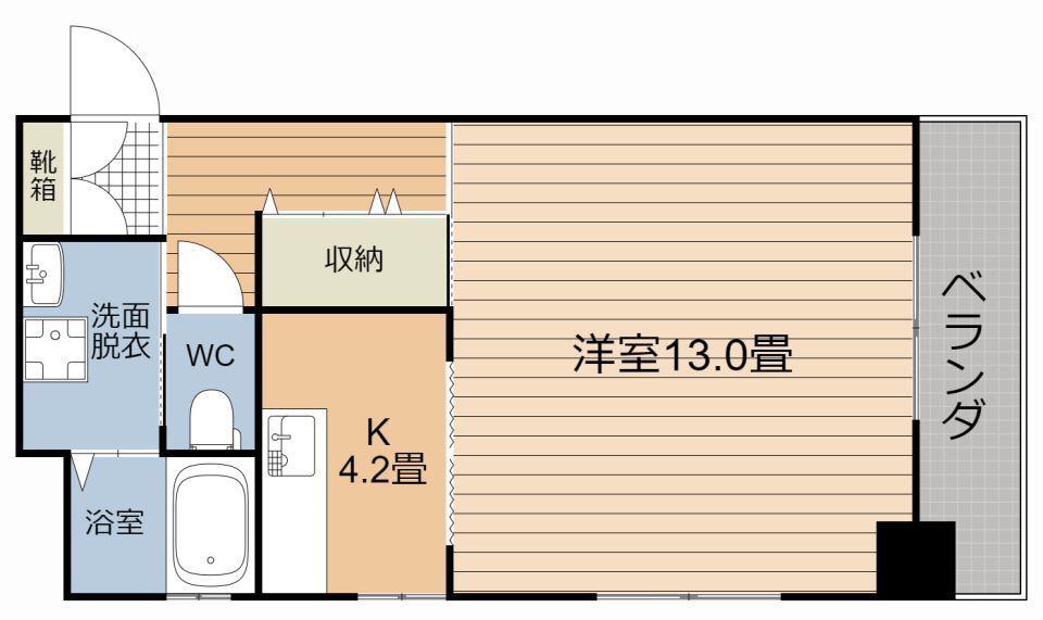 ヴィヴレ騎射場(1K/3階)の間取り写真