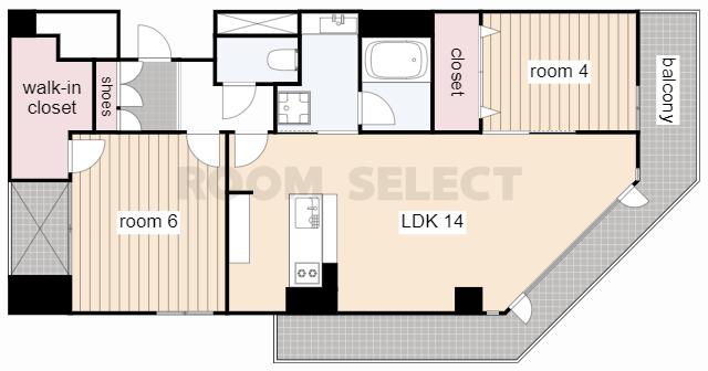 RESIDENCE TACHIBANA(2LDK/2階)の間取り写真