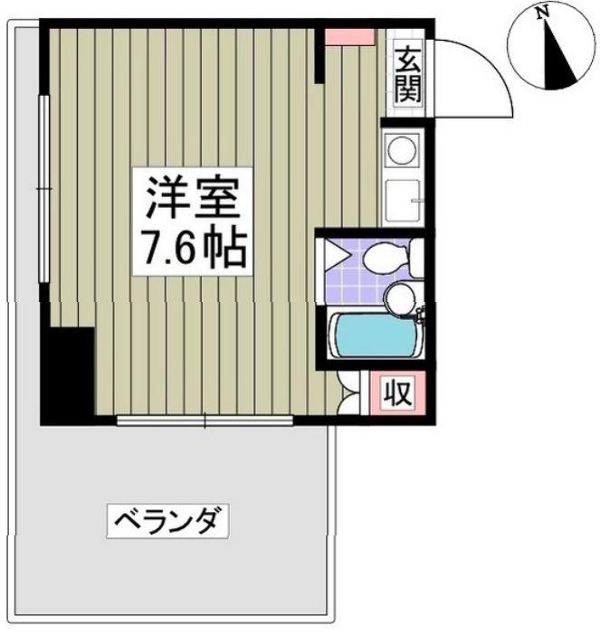 メゾンドサンベール(ワンルーム/2階)の間取り写真