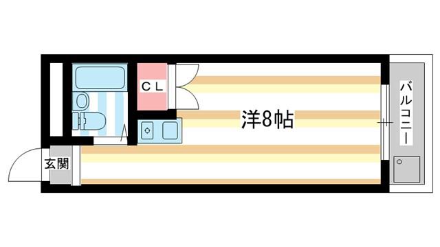 神殿マンション3号棟(ワンルーム/4階)の間取り写真