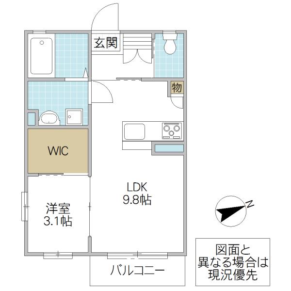 メゾンディール(1LDK/1階)の間取り写真