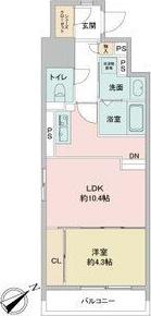 ドゥーエ千種(1LDK/8階)の間取り写真
