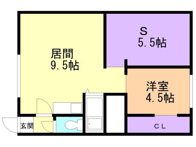 コンフォーティア桜木(1SLDK/1階)の間取り写真